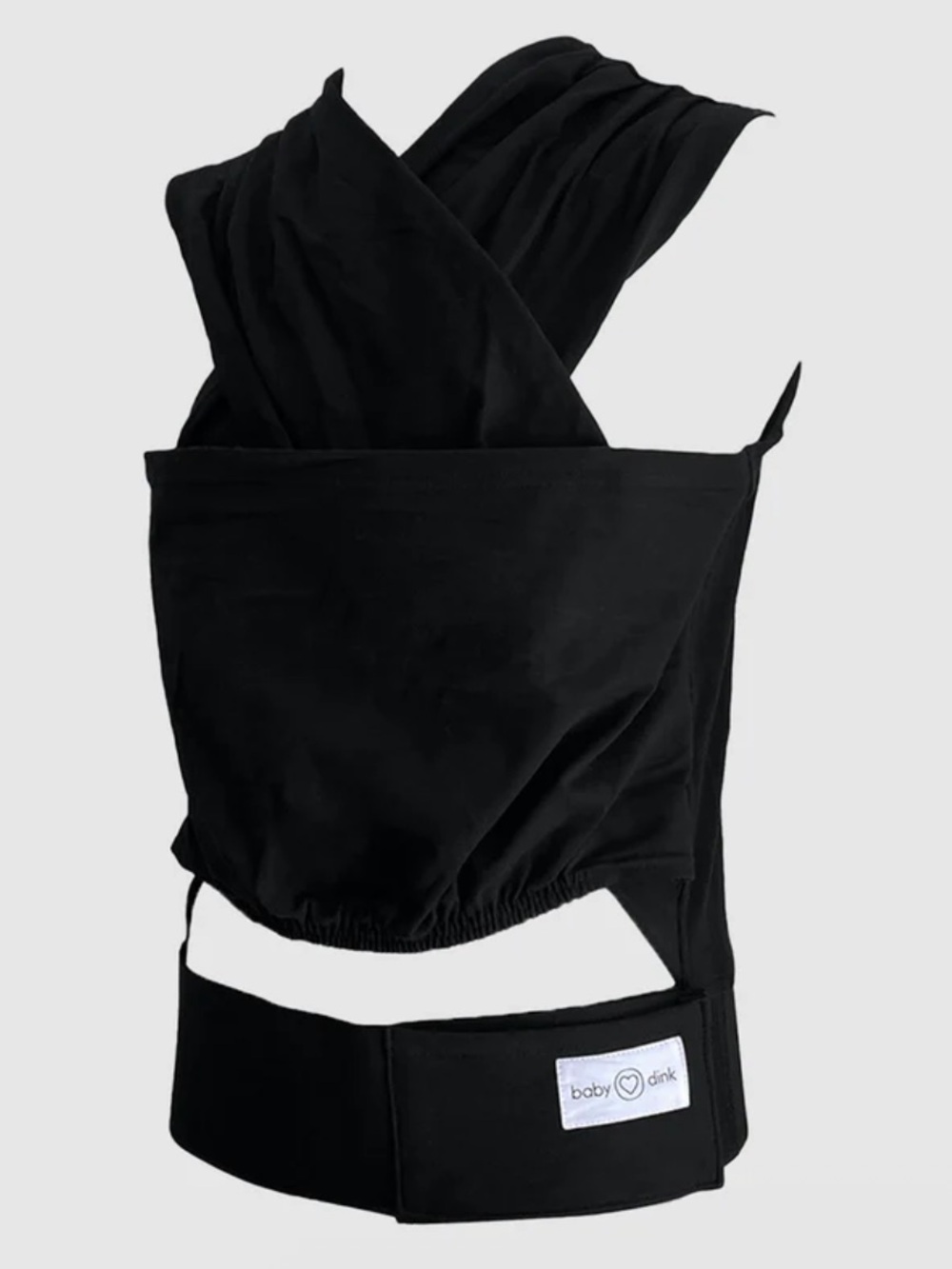 Baby Dink Black Wrap-Style Babywearing Carrier 8-18 lbs Large